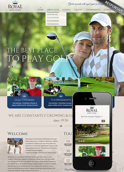 szablon strony internetowej www Golf club