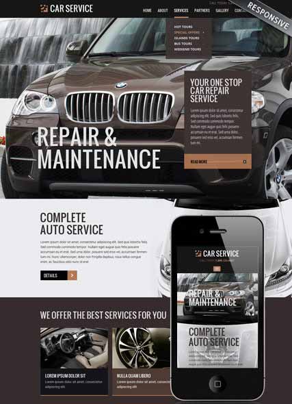 szablon strony internetowej www Car service