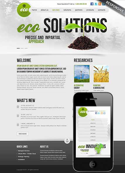 szablon strony internetowej www Ecology Business