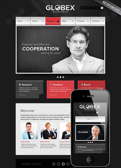 szablon strony internetowej www Global Business
