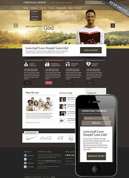 szablon strony internetowej www Christian Church