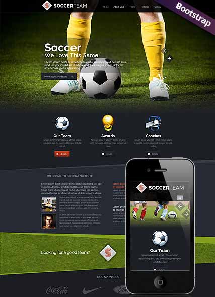 szablon strony internetowej www Soccer Club