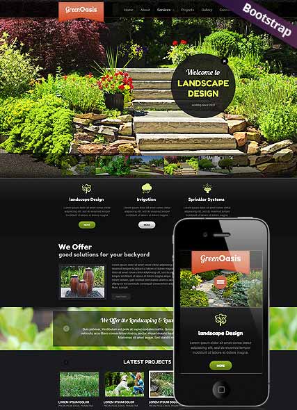 szablon strony internetowej www Landscape Design