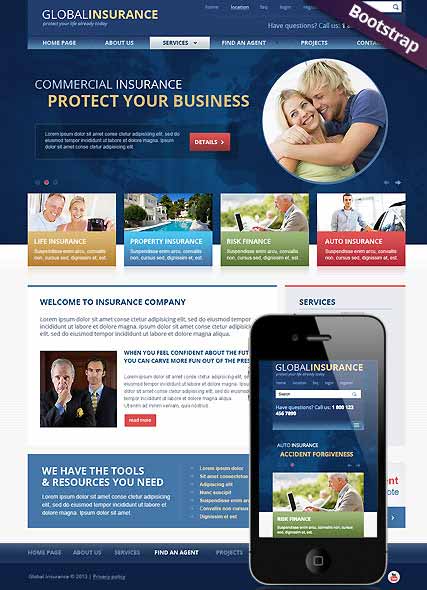 szablon strony internetowej www Insurance