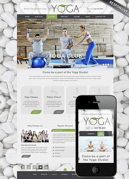 szablon strony internetowej www Yoga Club