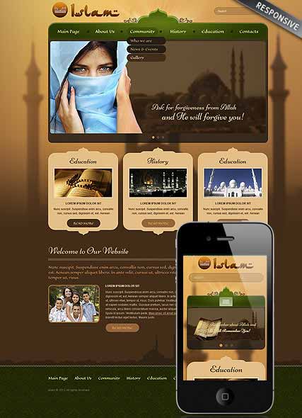 szablon strony internetowej www Islam