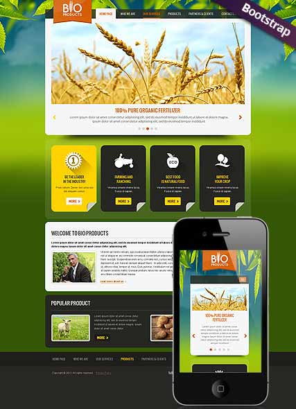szablon strony internetowej www Eco Agriculture