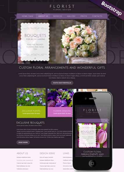 szablon strony internetowej www Florist