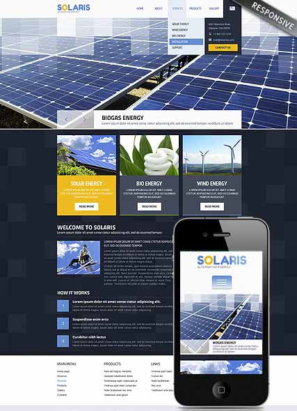 szablon strony internetowej www Solar Energy