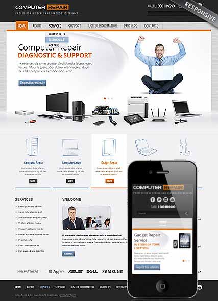 szablon strony internetowej www Computer Repair