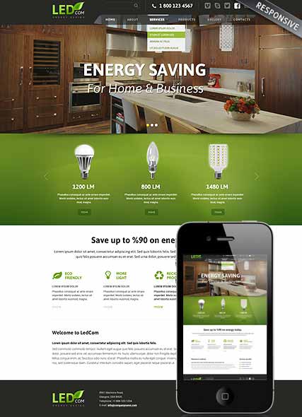 szablon strony internetowej www Energy saving