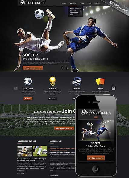 szablon strony internetowej www Soccer club