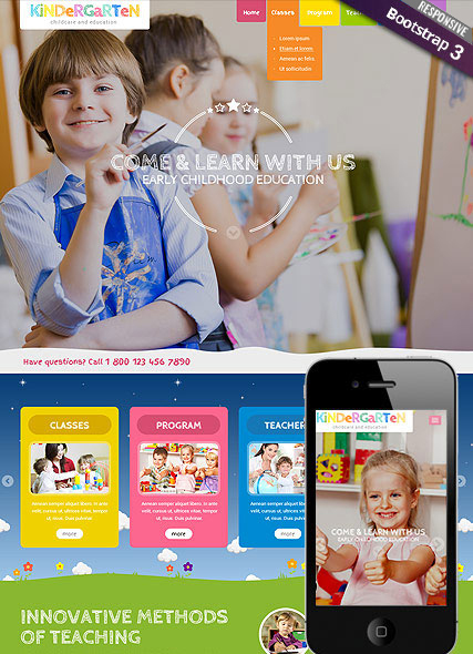 szablon strony internetowej www Preschool Theme