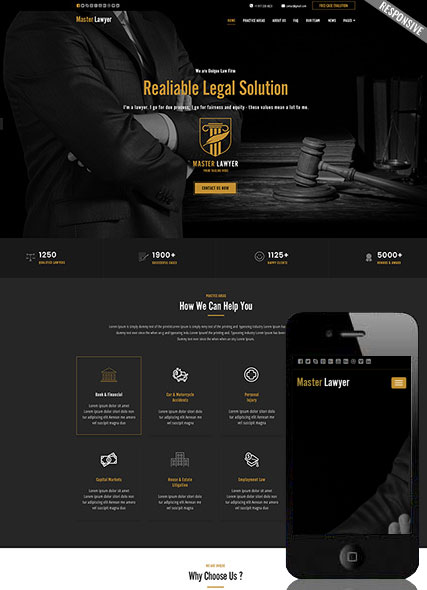 szablon strony internetowej www Lawyer