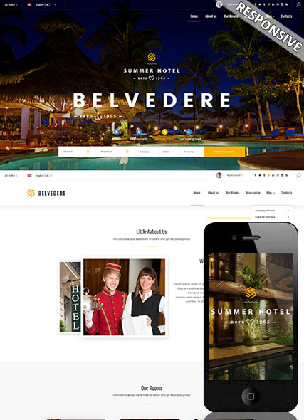 szablon strony internetowej www Hotel Belvedere